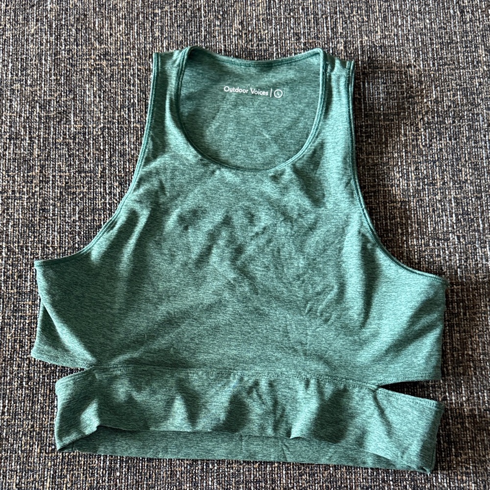 Outdoor Voices Teal Crop Top